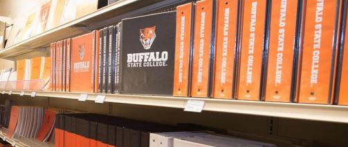Buffalo State bookstore shelf