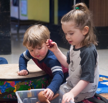 Two children playing